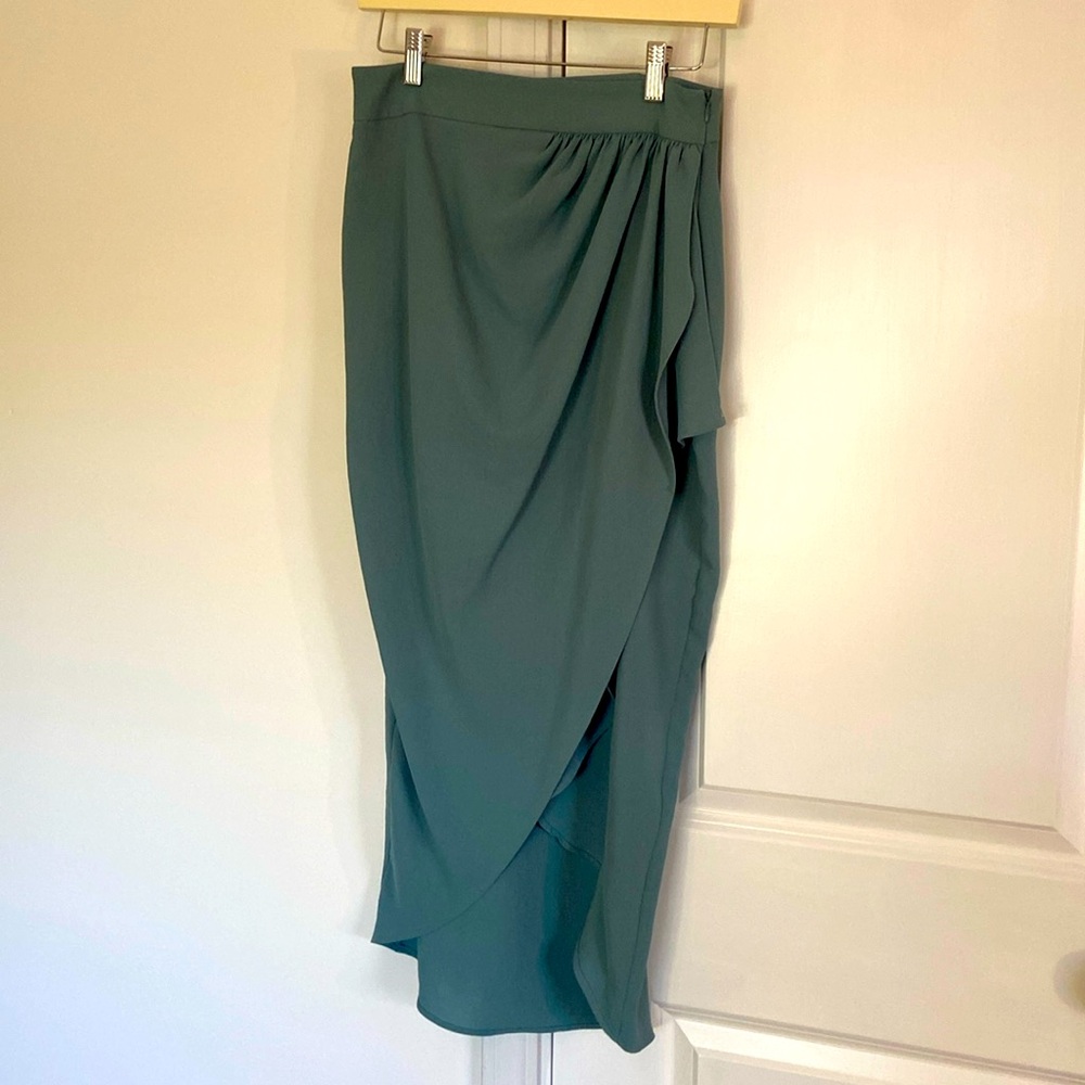 Sage green Zara Hi-low skirt